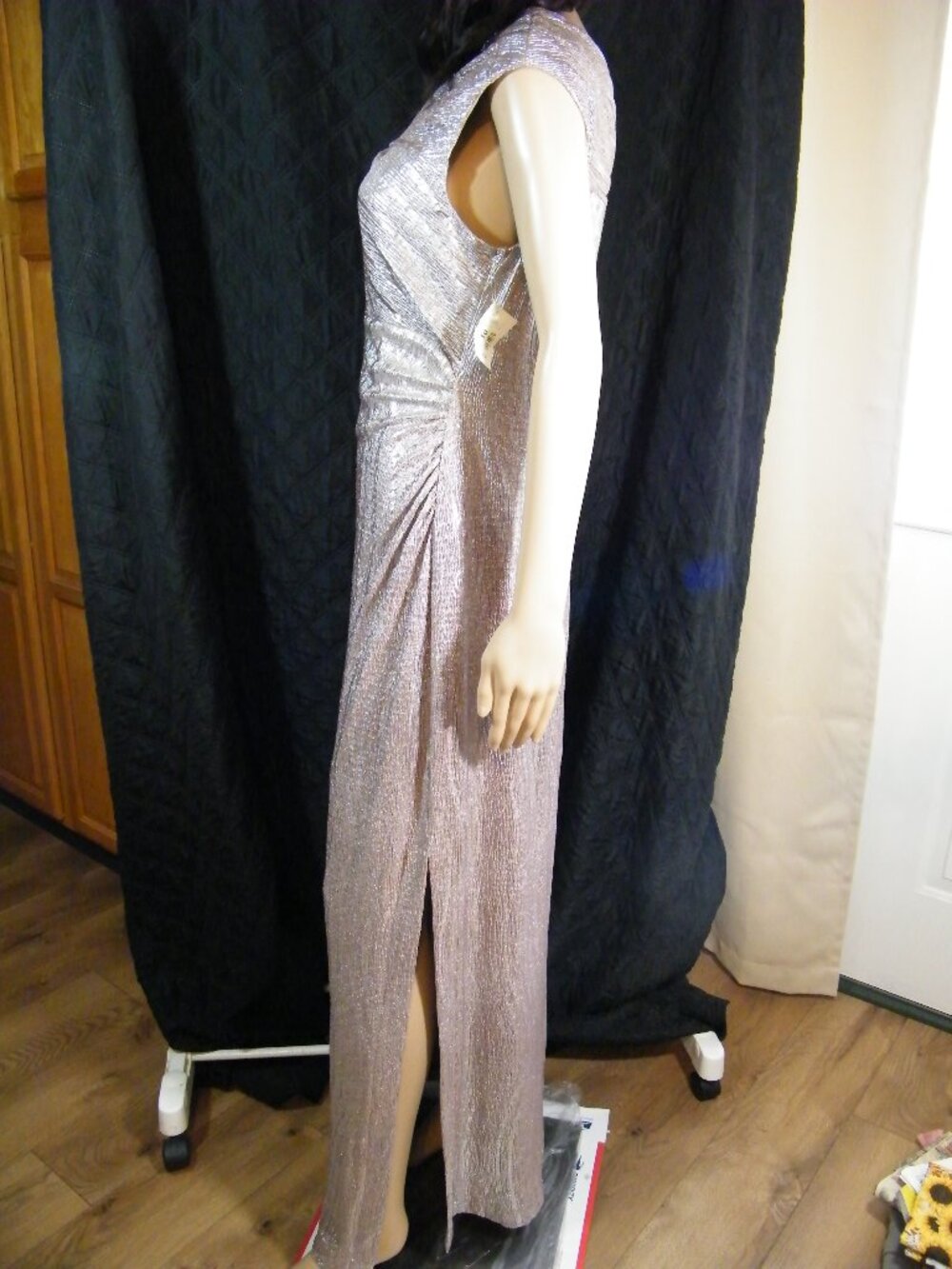 Formal Gown Sz.10 Color: Silvar, tan, or gray. NWT Connected Apparel